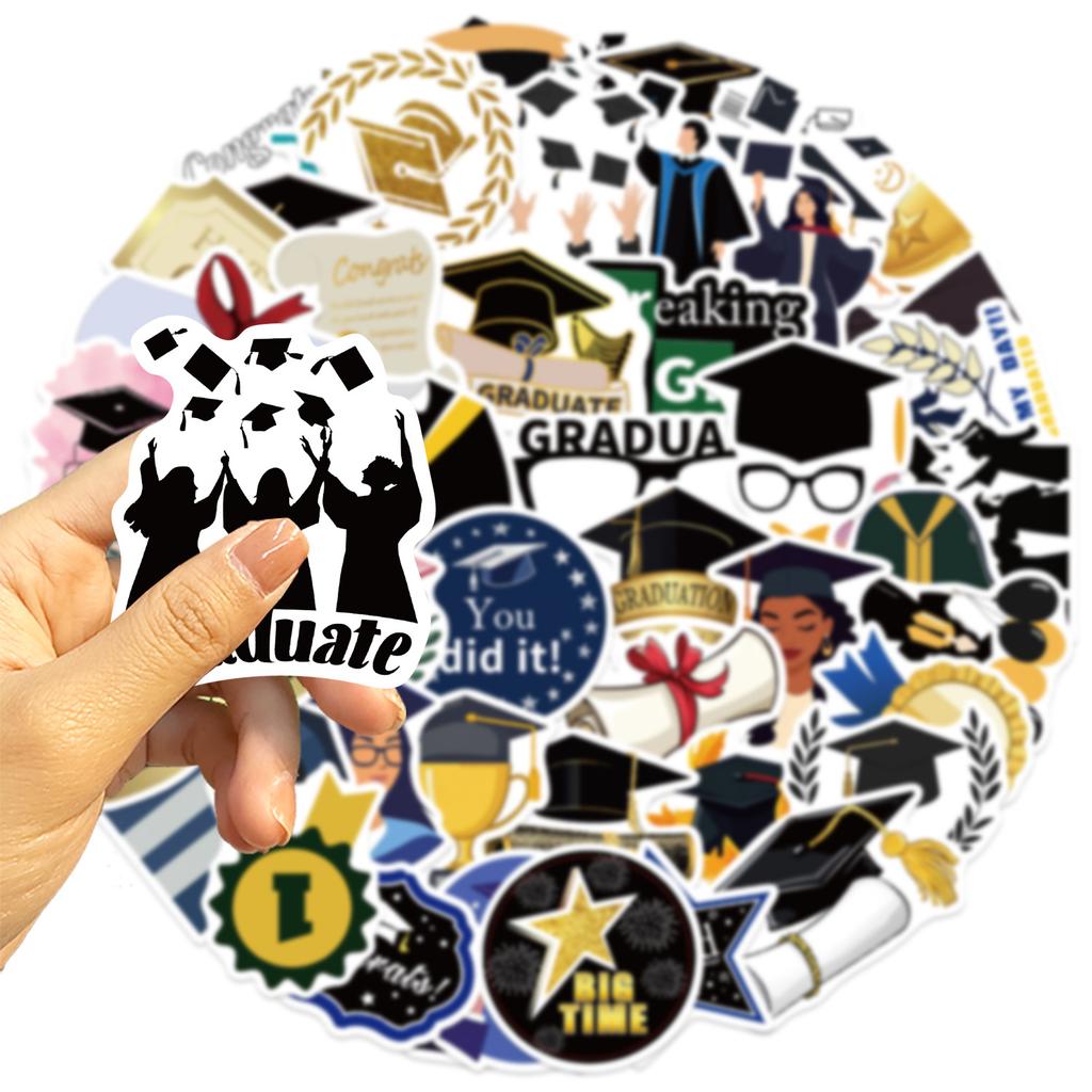 50 New Graduation Season Graffiti Stickers Decorate Ipad Suitcase Notebook Diy Waterproof Sticker