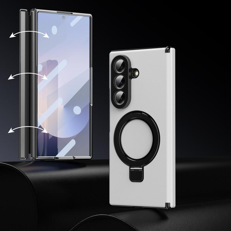 Magnetic Adsorption Phone Case With Built-in Kickstand Galaxy Z Fold 8 Ultra 7 PCTPU Hybrid Shockproof