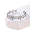 Copper Inlaid Flower Zircon Bracelet: Japanese & Korean Style, Fashionable, Light Luxury, Simple, Full Diamond, High-End Jewelry.