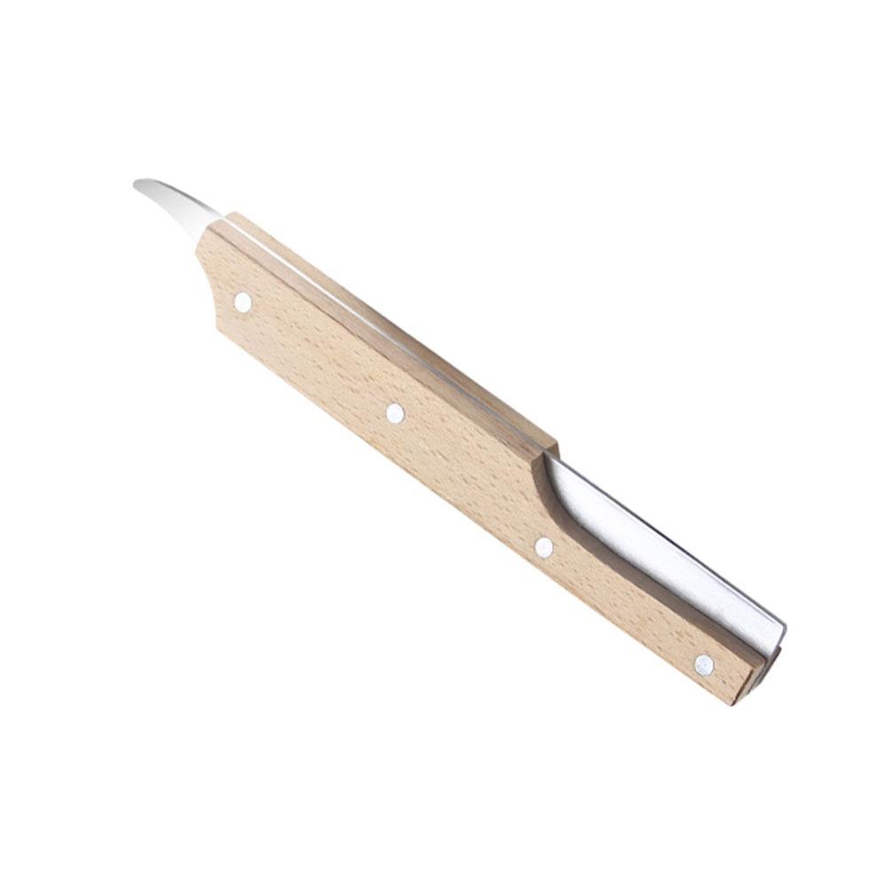 Wooden Handle Coconut Opener Cutter Wooden Color Silver Coconut Puncher  Hard-Shelled Fruit