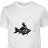 Giant Fish Angler Shirt Funny Fisherunisex Gift Fishing Cotton T Black Vintage Streetwear Casual Comfortable Unisex