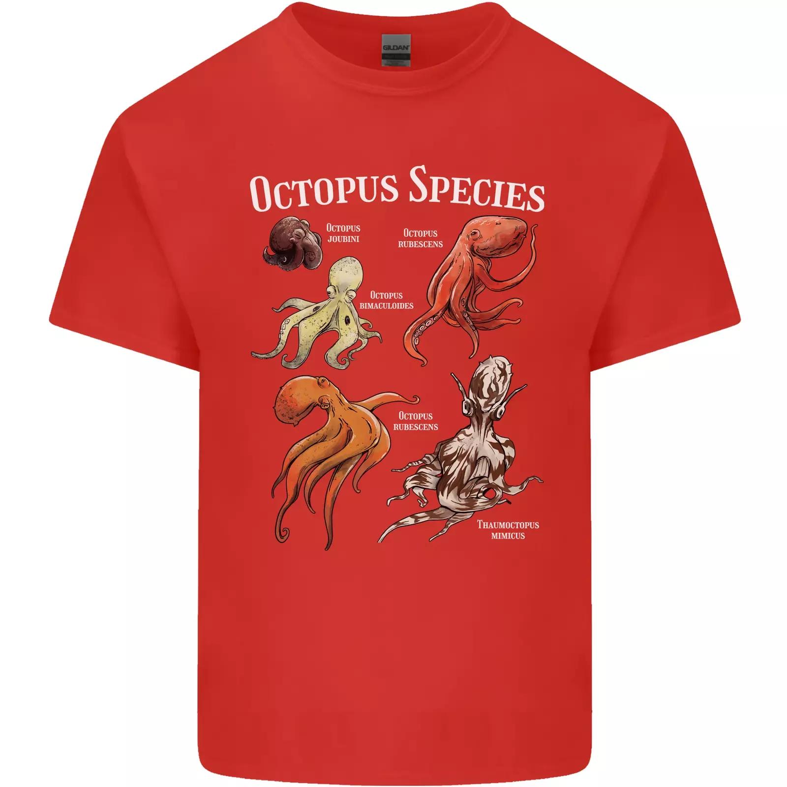 Marine Organism Octopus Species Scuba Diving TShirt 100 Cotton ONeck Summer Short Sleeve Casual Mens Tshirt Size S3XL S
