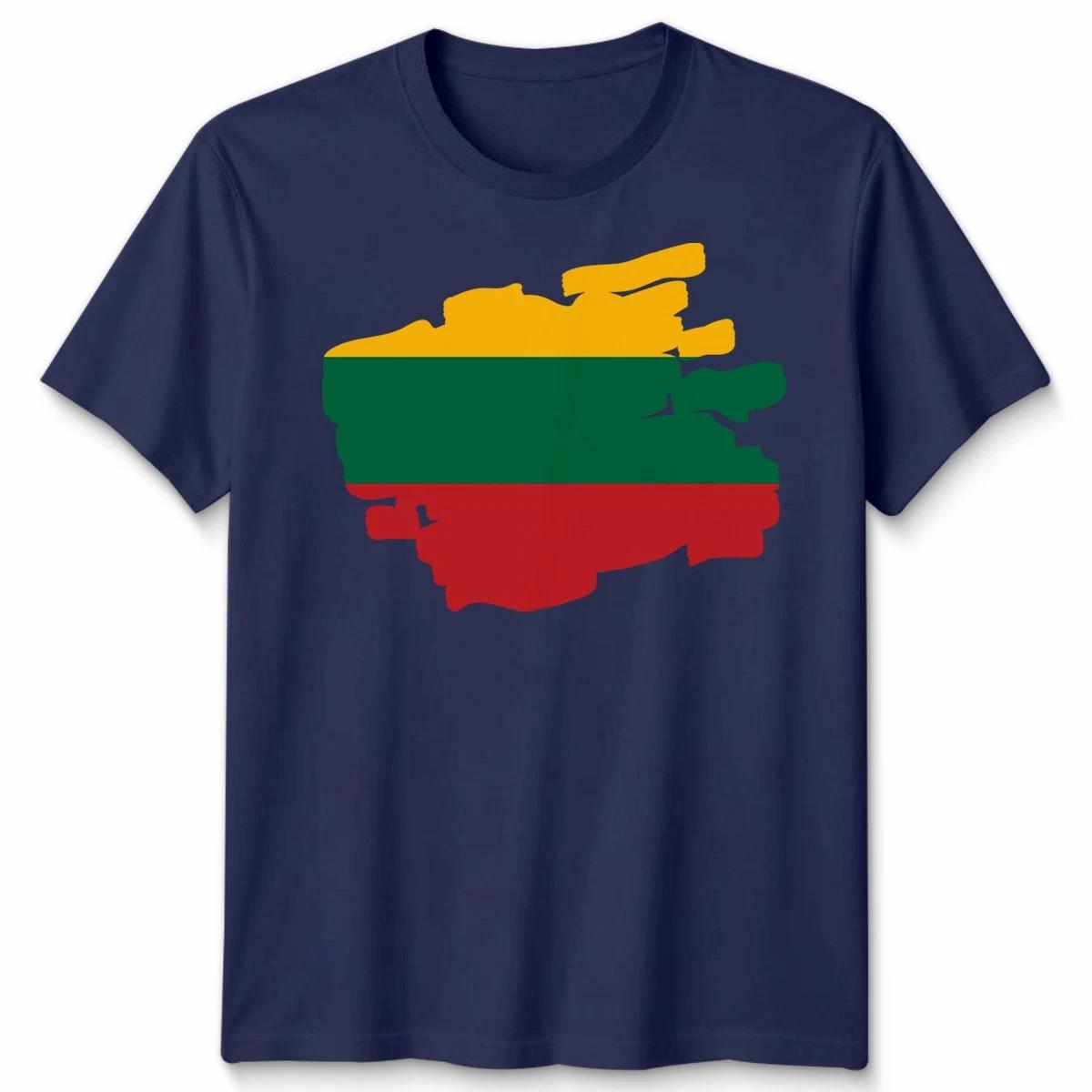 Torn Lithuania Flag Lithuania Day Football Unisex Tshirt Patriotic Gift XL
