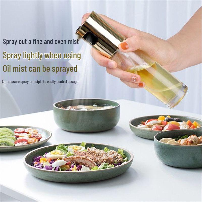 Transparent Glass Olive Oil Sprayer for Kitchen and Barbecue