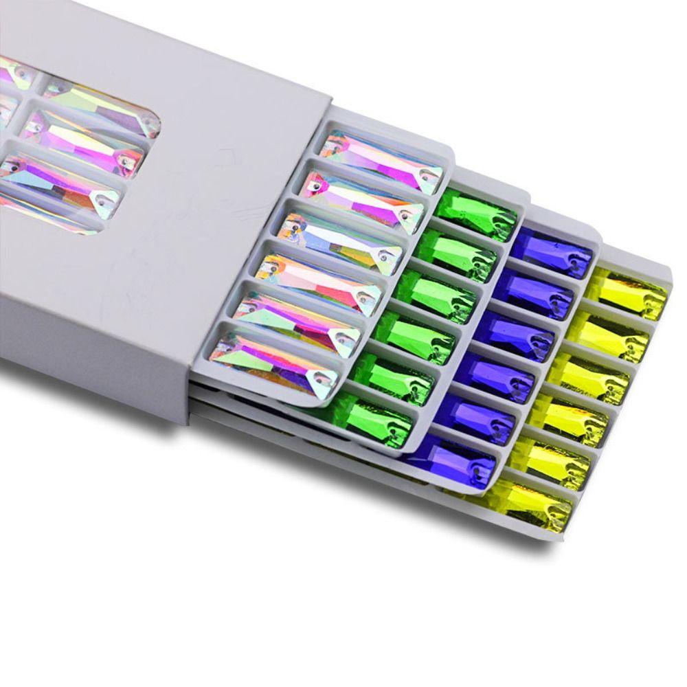 Sew on Rectangular AB Crystal DIY Irregular Diamond  Wedding Dress Shoes Bags Clothes Accessories