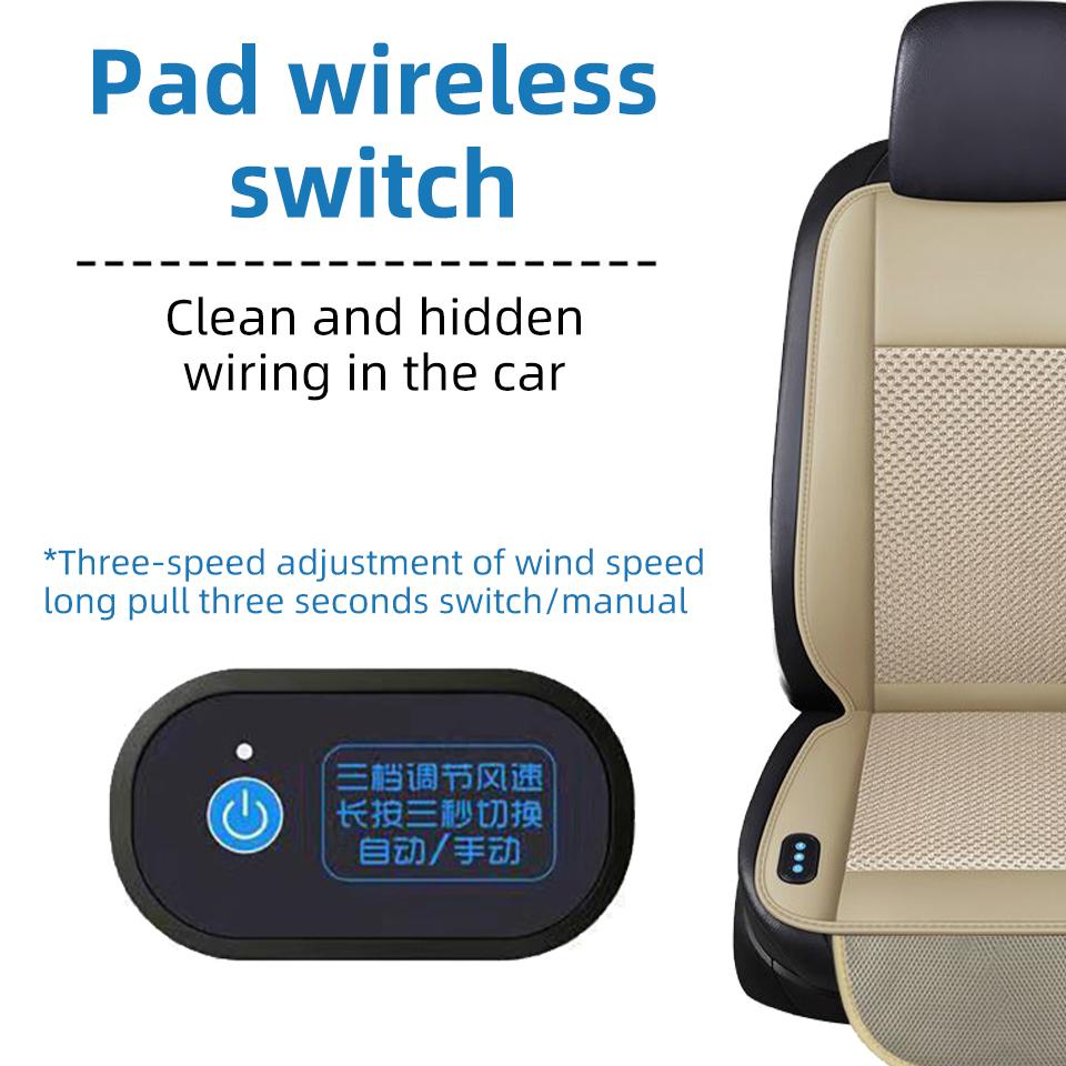 Luxusní PU kůže Chladicí podložka na sedadlo do auta USB 12V/24V Univerzální Chlazený potah na přední sedadlo s ventilátorem Chladicí podložka na sedadlo do interiéru auta