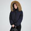 Design Sense Hooded Fur Collar Cotton-padded Jacket Women's Winter New Thick Warm Short Bread Coat.