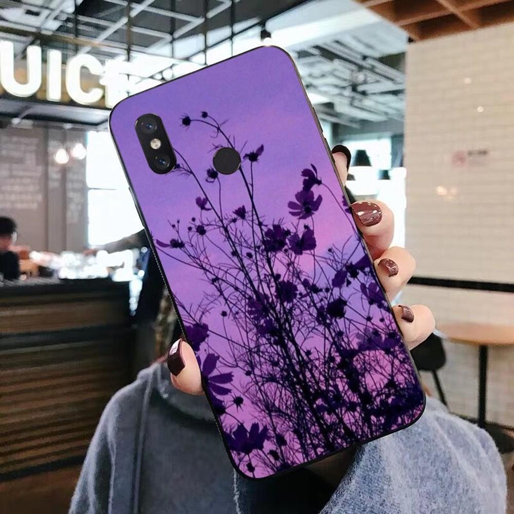 Purple Aesthetic Phone Case For Xiaomi Mi 5X 8 9 10 11 12 lite pro 10T PocoX3pro PocoM3 Note 10 pro lite