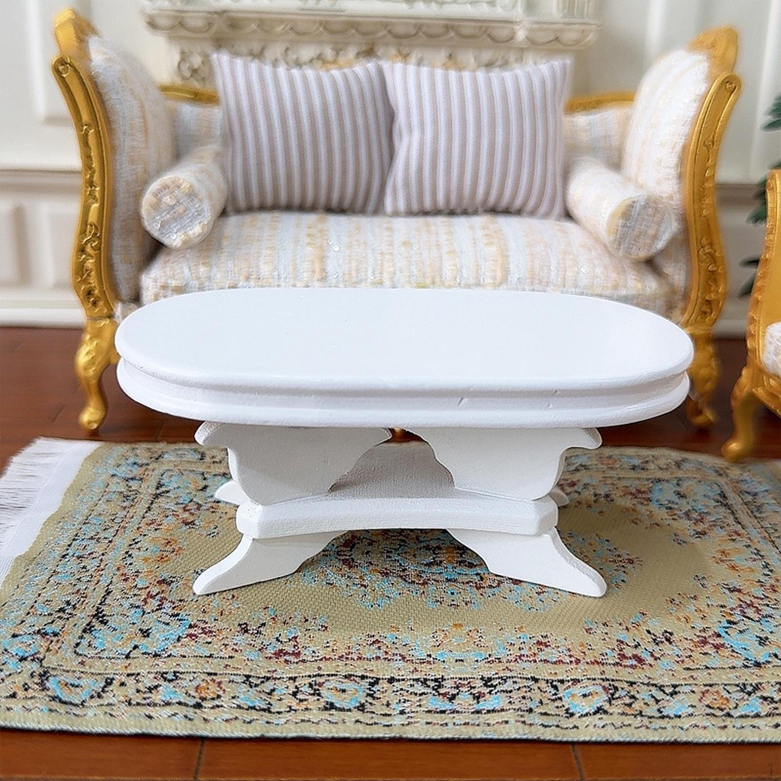 

1:12 Кукольный журнальный столик Кукольный домик Боковой Крафт Притворная игра Ландшафтный реквизит Карманный стол