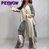 PEYWOW Damen Mode Lässig Herbst Winter Langarm POLO Kragen Hosenanzüge