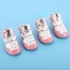 4Pcs Golden Mesh Mesh Dog Shoes Breathable Puppy Paw Shoes Breathable Pet Boots  Teddy Bichon