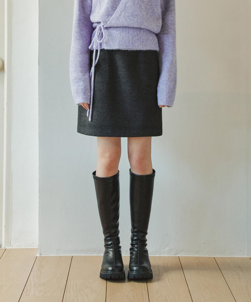 Zero Street Hush Plain Skirt / Gray
