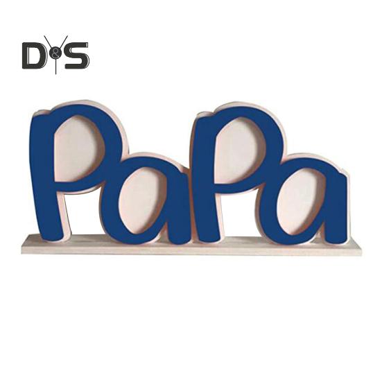 Father's Day Acrylic Photo Frame DIY PaPa Dad Letter Picture Frame Holder Table Sign Desktop Decoration Dad Grandpa Husband Birthday Festival Gift