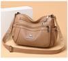2025 New Soft Leather Large Capacity Multi-Layer Shoulder Crossbody Bag for Middle-Aged Women