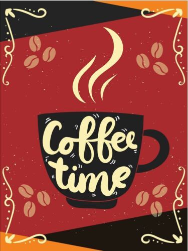 Coffee Time Vintage Retro Metal SignAluminum 20x30cm(7.8x11.8inch)