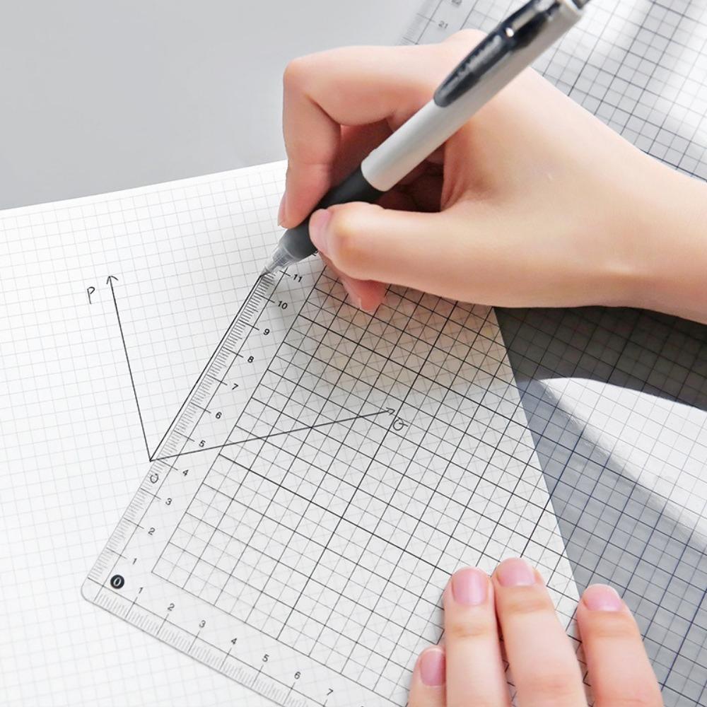 Transparent Grid Scale Ruler Non Slip Writing Board New Learning Pad  Student Writing