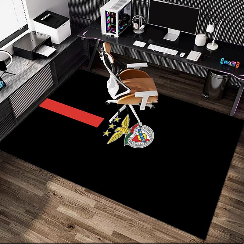 1pc Office Carpet, SL Benfica Chair Rug, Living Room Printed Area Rug, Home Chair Floor Mat