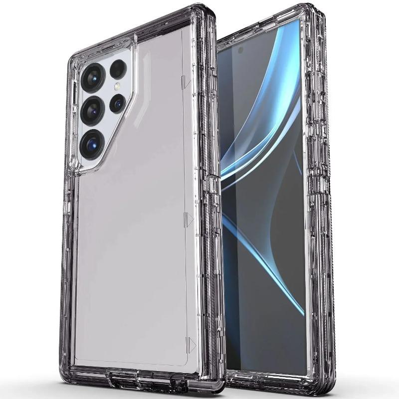 

Heavy Duty 3IN1 Armor Case For Samsung Galaxy S26 S25 S24 S23 S22 Ultra Plus Military Grade PC Clear Anti-Drop Protection Cover Galaxy S25 сірий колір