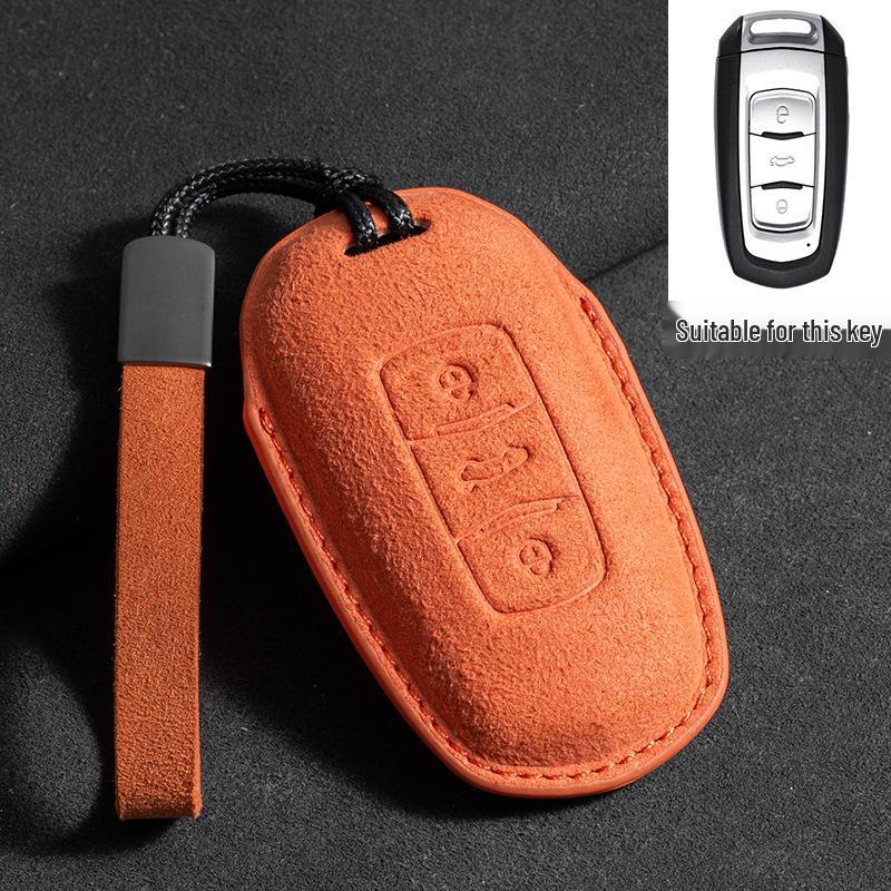 Geely Emgrand GS Key Case - Suede Three-Color Design for S1, Boyue, X3, Vision X6, Borui, Panda (Unisex)