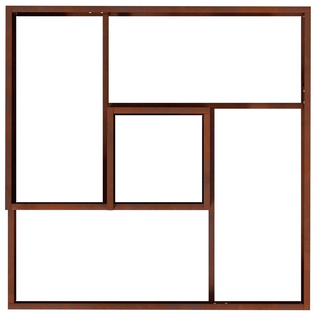 Garden Planter Brown 80 X 80 X 50 Cm Weatherproof Steel