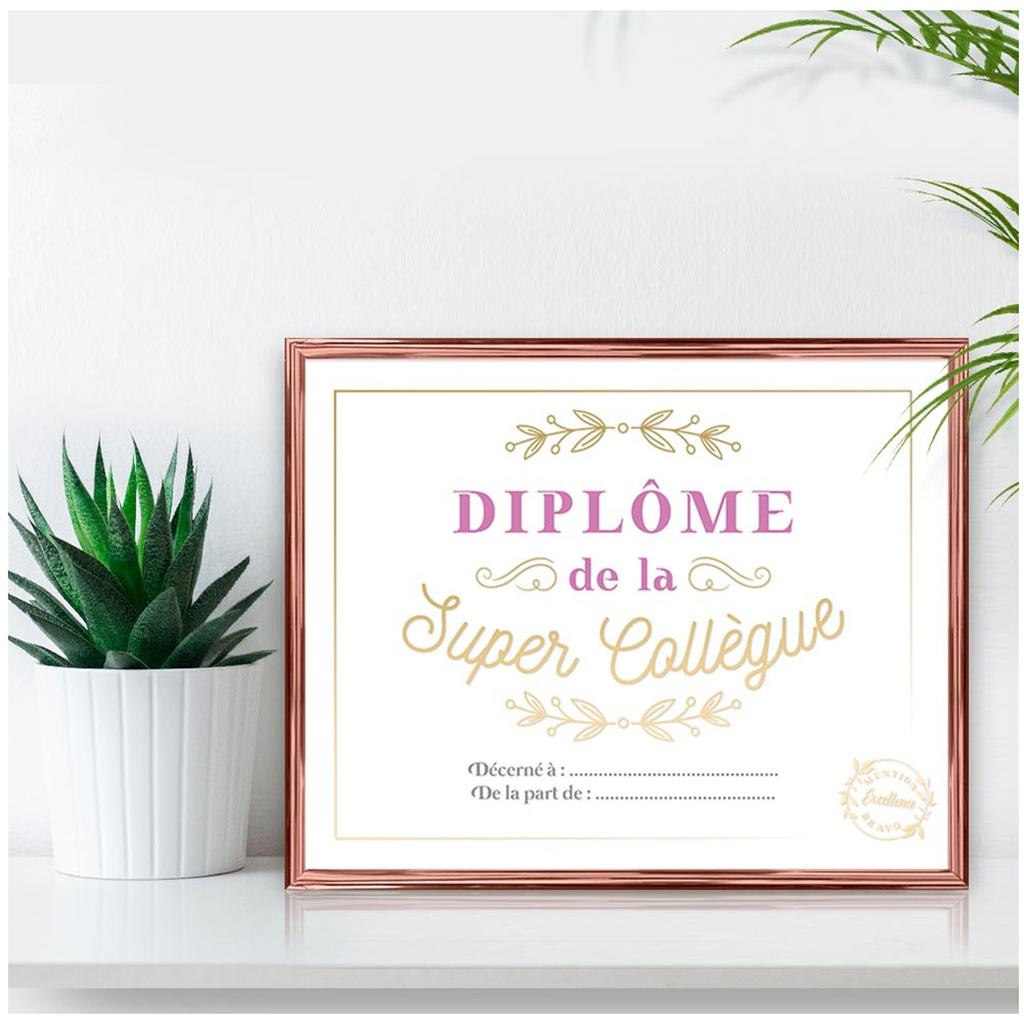 Les Trésors De Lily [A3454] - Diplombilderrahmen 'Super Kollegin' mehrfarbig - 25x20 cm