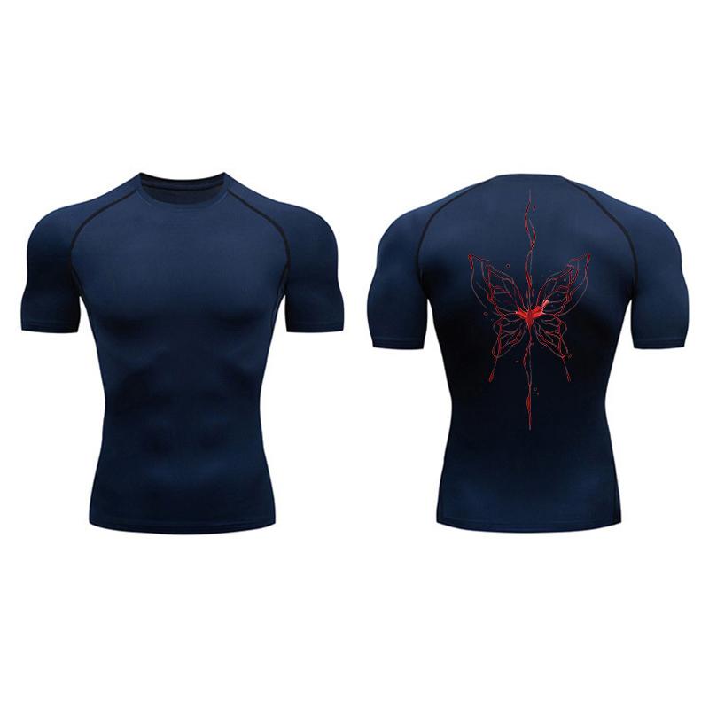 

Blossom Print Short Sleeve Compression Shirts for Men Summer Athletic Quick Dry T-shirts Gym Workout Running Tees Sporty Tops XXXL