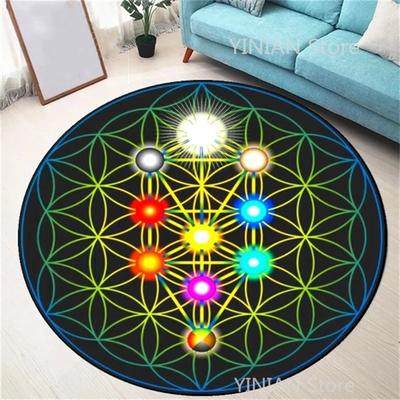 Geometry Round Carpet Cushion Living Room Bedroom Floor Mat Doormat Sofa Computer Chair Area Rug Dropshipping Wholesale