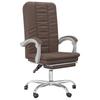 Vidaxl Foldable Office Chair, Brown, Faux Leather