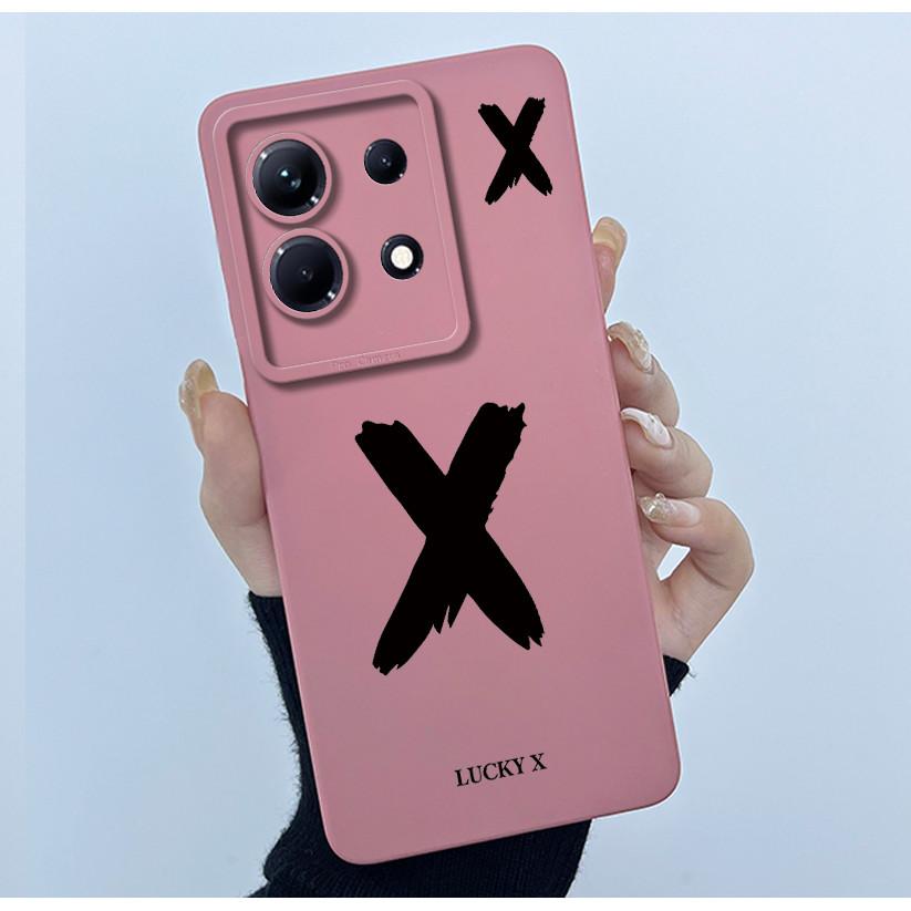 

Чехол для Infinix Note 30 5G X6711/Note 30 Pro/30 VIP/30i/Note30 X6833B Счастливой начальной буквой Мягкий силиконовый задний чехол Чехол для телефона Note 30i-X6716
