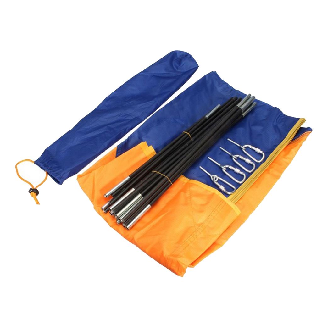 2-4 Person Inflatable Boat Kayak Canopy Awning Sun Shade Shelter Waterproof Tent Boat Kayak Rafting Accessories 3 Person 137x295cm