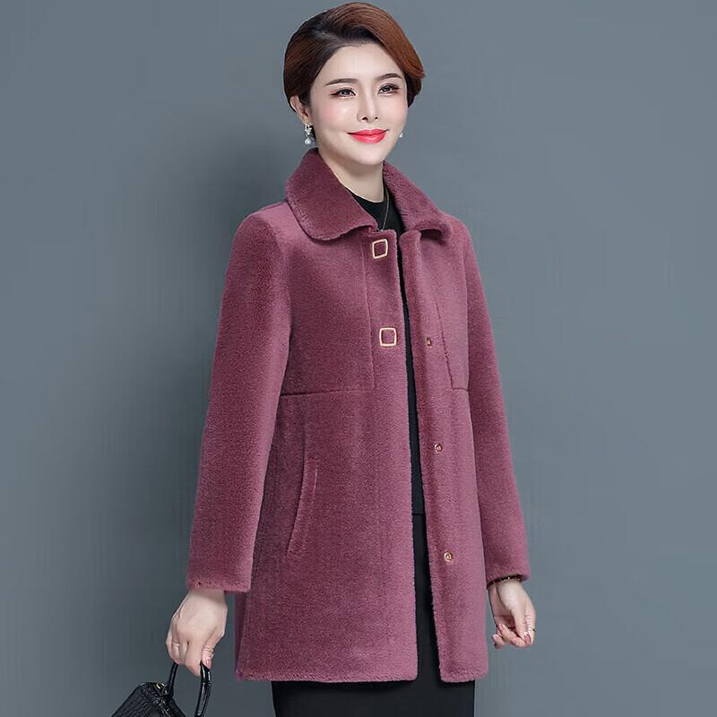 

Elegant Women s Winter Shearling Wool Coat XL