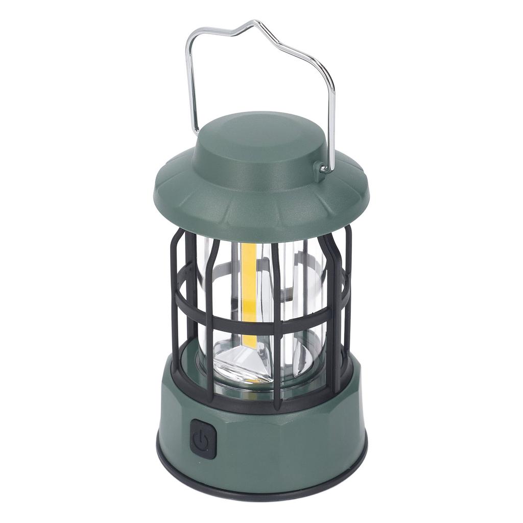 Campinglaterne Wiederaufladbar 3 Stufen IPX4 Wasserabweisend Retro Tragbar Zeltlampe für Notfälle