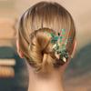3Pcs/set Wedding Rhinestone Green Leaves Bridal Hairpins Hair Sticks Hair Forks Hair Accessories