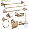 Set di Accessori per Bagno in Ottone Massiccio Spazzolato Antico Set di Ferramenta per Bagno in Porcellana Europea Prodotti da Bagno Retro in Ceramica