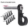 M-10Pcs Plastic Lights Hook With Screw New String Light Hangers Garage Hooks For Indoor Outdoor Holiday Lights Accessories