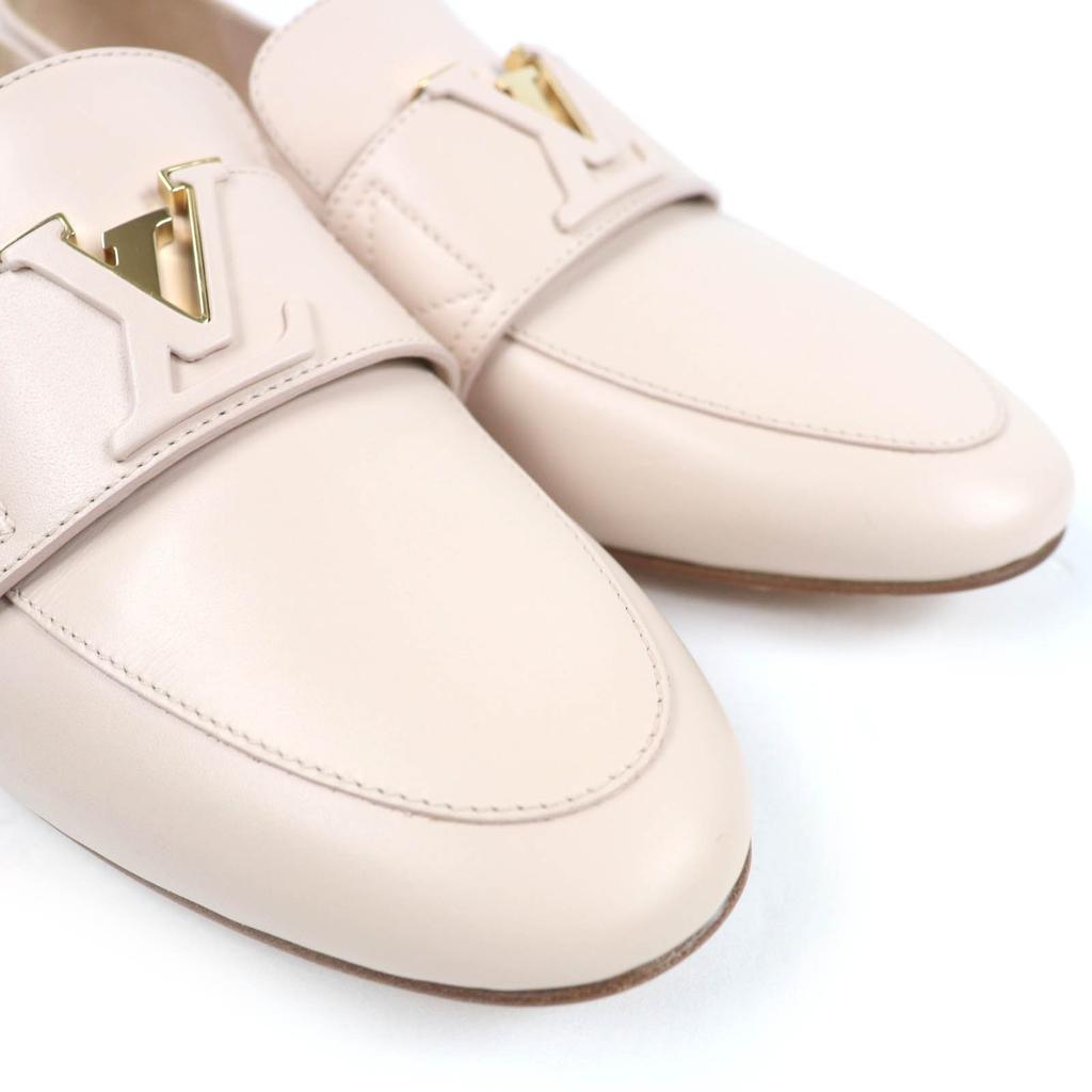LOUIS VUITTON LV Mare Loafers LV initials beige Smooth Rubbed Women 37 1ACG21 Used