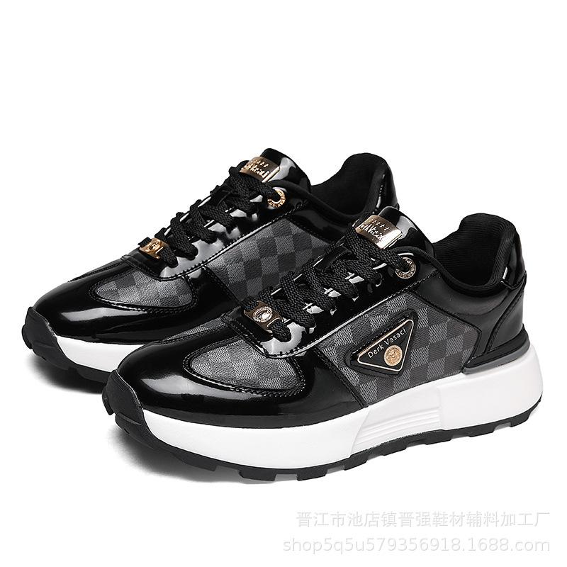 Herren High-End Light Luxury Hochwertiges Leder Rutschfest und Verschleißfest Weichsohlige Sport- und Freizeitschuhe Modische Vielseitige Trendschuhe