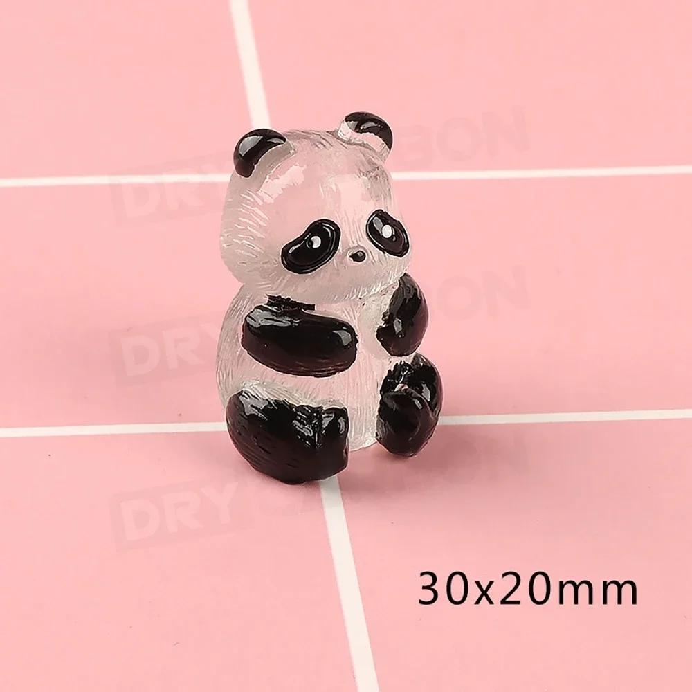 Świecąca Panda Miniaturowa Panda Ozdoby Samochodowe Wykończenie Wnętrza Dekoracja Deski Rozdzielczej Stylizacja Samochodu Zestawy Nadwozia Akcesoria