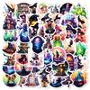 50pc/pack Halloween Gothic Aesthetic Stickers, Waterproof Retro Witch Stickers DIY Decorative Stickers for Phone Bag Kettle Kid