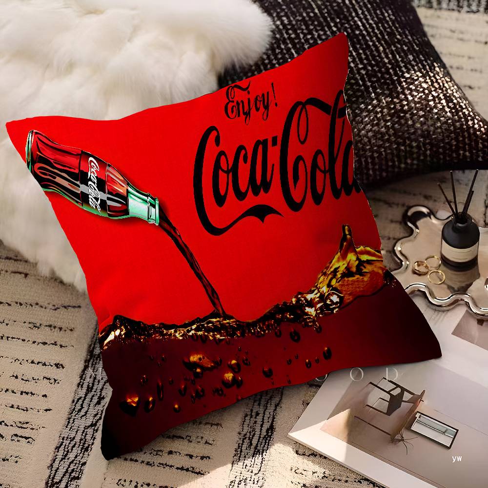 CCocasCColas Pillow Covers Cartoon Sofa Decorative Home Doublesided Printing Short Plush Cute Cushion Cover