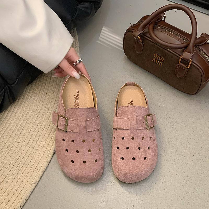 Thick-soled bag head and half slippers, women wear new hole shoes in summer, and a pair of cool slippers