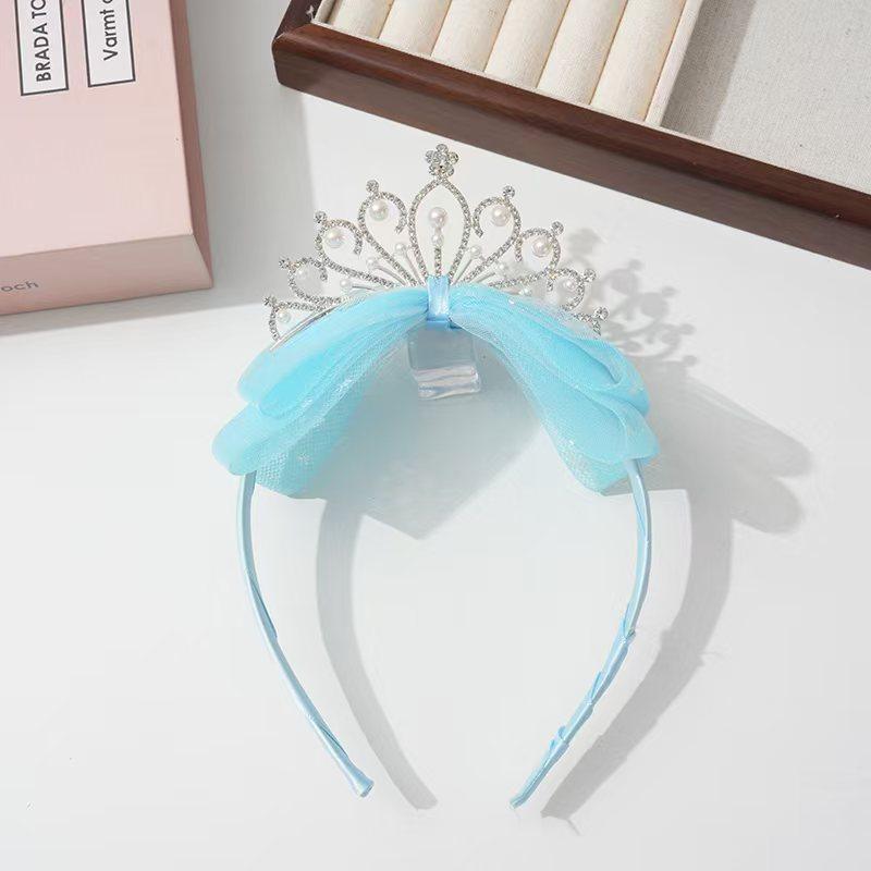1Pcs Bow Pearl Sweet Hair Band Birthday Party Costume Props Hair Accessories Children Princess Crown Headband Girls Hair Hoop