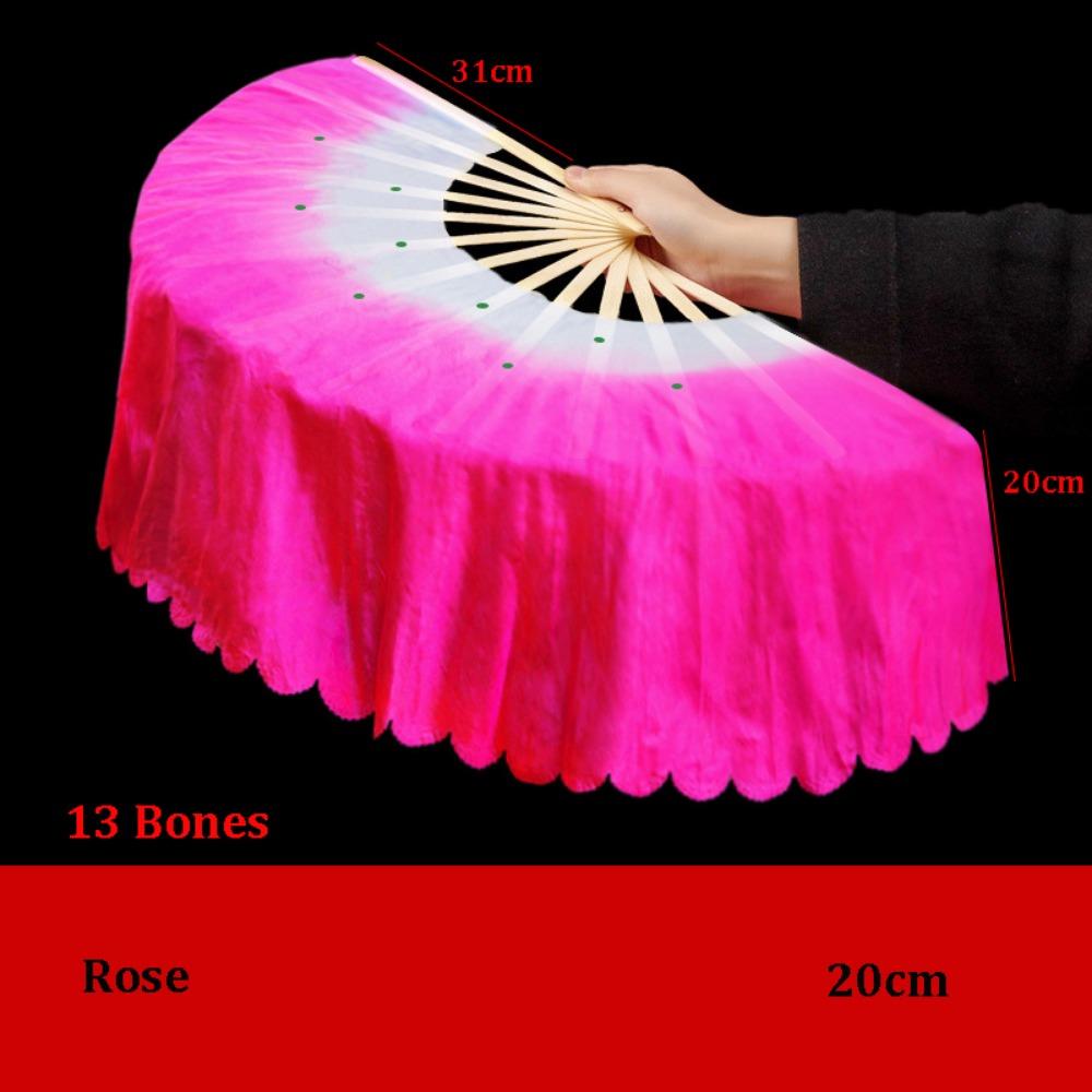 31cm Bamboo Chinese Short Bellydance Fan Multicolors Bamboo Fans Yangko Dance Prop Performance