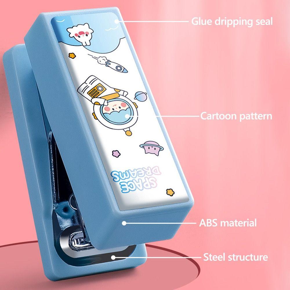 Stationery Cartoon Metal Stapler Set Metal Binding Tools New Mini Stapler