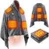 Electric Heating Body Warming Shawl Blanket Outdoor Camping Multifunctional Shawl Heating Blanket USB Charging(No Battery)