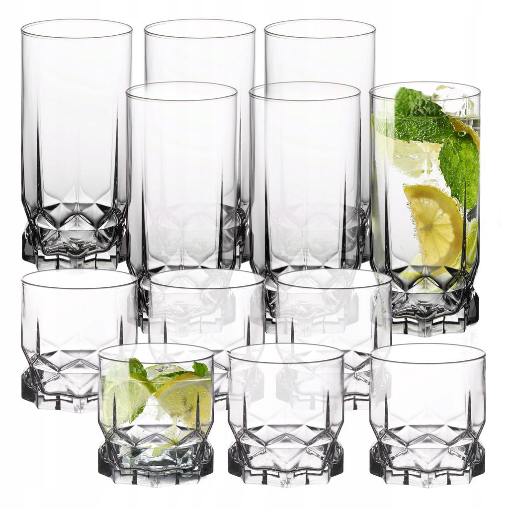 KADAX 12x Glasses 325ml For Drinks Beverages Water High Set of Glasses