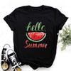 Travel Plane Heart Love Print Women Tshirt Casual Funny T Shirt Girl Top Tee Graphic T Shirts Y2K Top Women Clothing