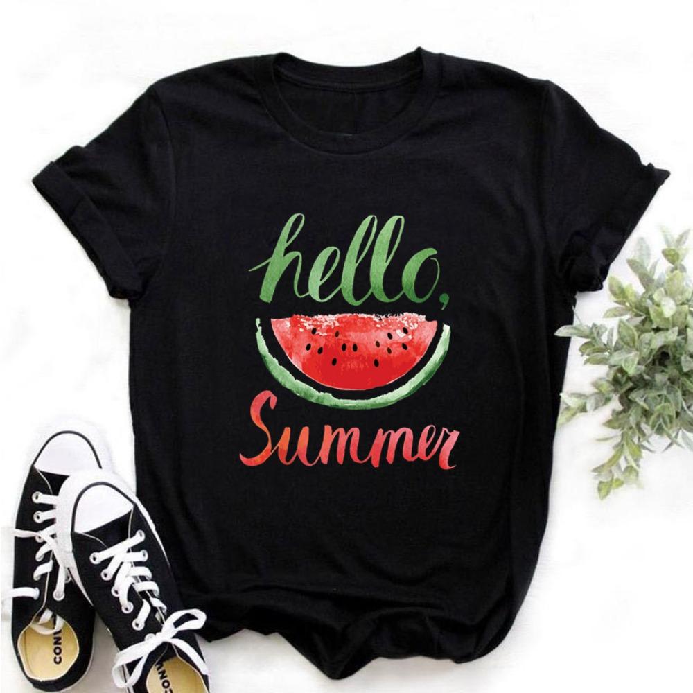 Travel Plane Heart Love Print Women Tshirt Casual Funny T Shirt Girl Top Tee Graphic T Shirts Y2K Top Women Clothing