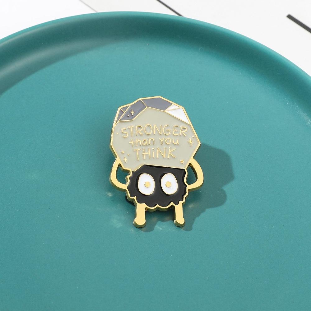 Exquisite Alloy Enamel Cartoon Character Brooch Pin Princess And No-face Yin-yang Design