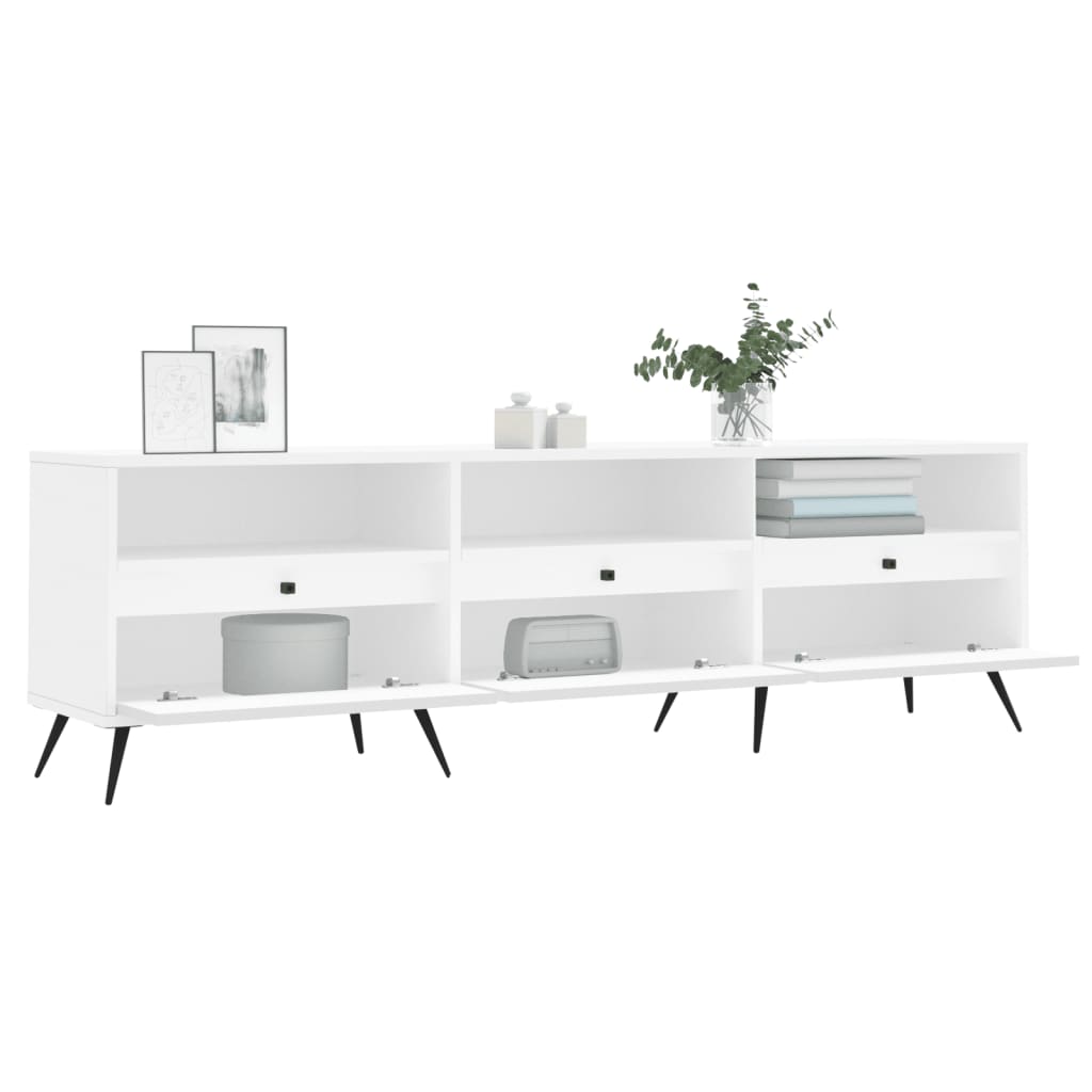 vidaXL TV-Schrank Weiß 150x30x44,5 cm Holzwerkstoff
